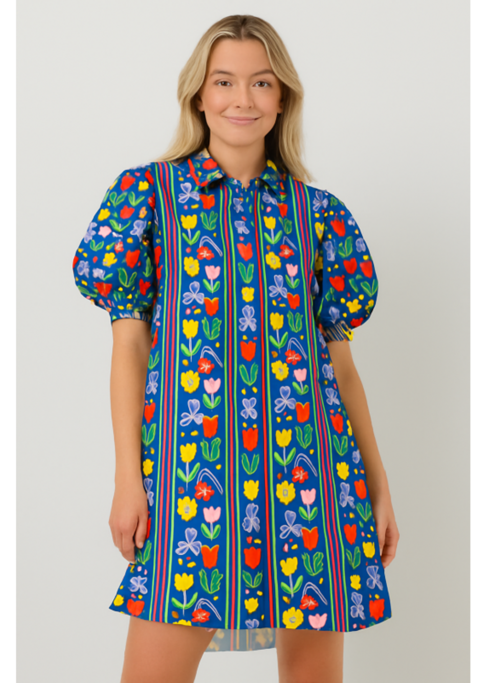 Karina + Kind ° Stof Katoen - Karina + Kind - Flowers & Stripes