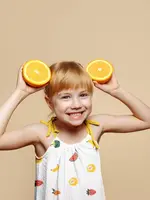 ° Stof Tetra Double Gauze - Embroidery - Fruits