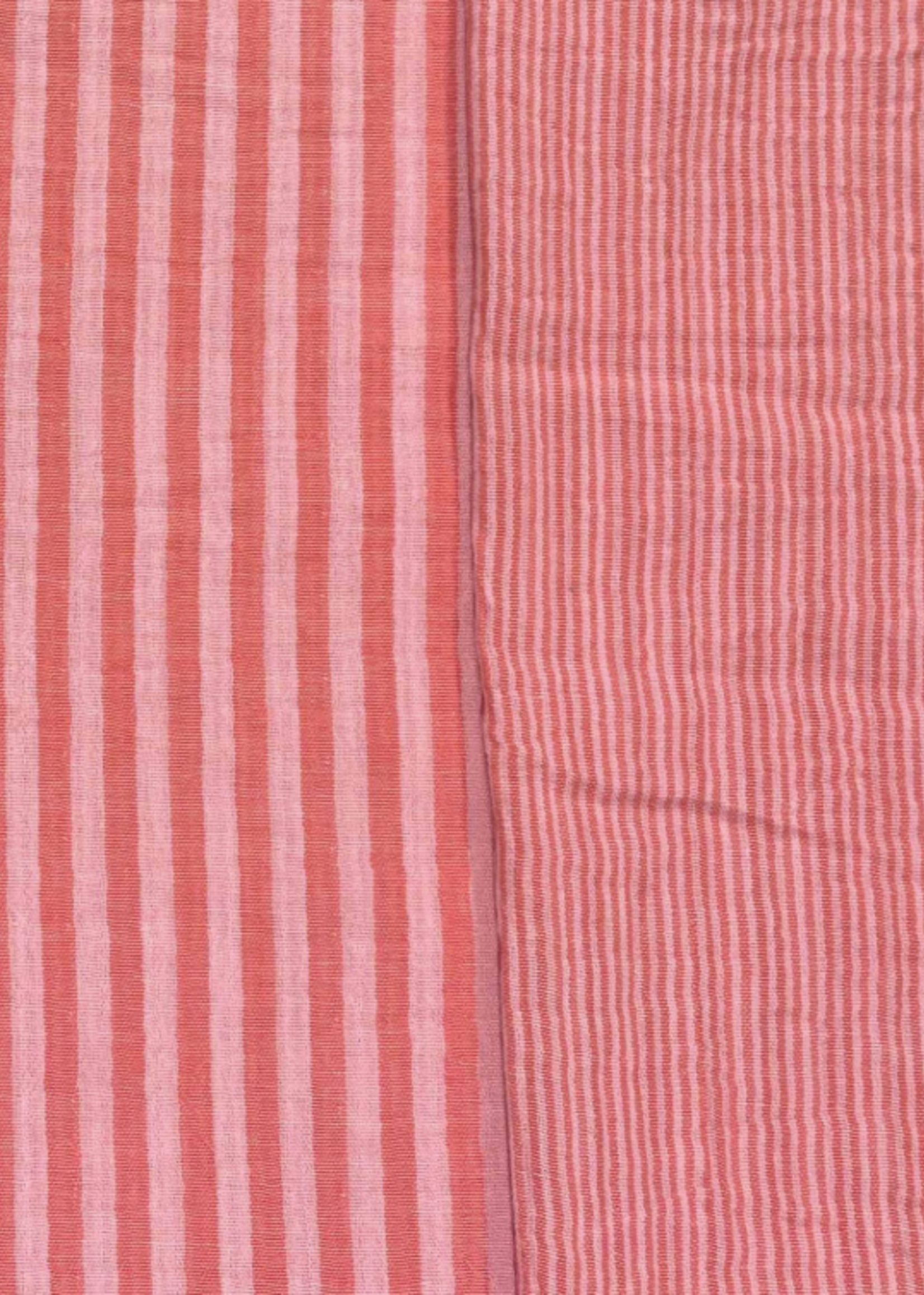 ° Stof Double Gauze - Stripes - Pinky