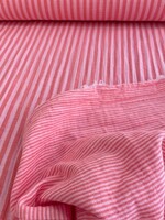 ° Stof Double Gauze - Stripes - Pinky