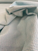 ° Stof Seersucker - Comme ça (deadstock) - Stripes Turquoise