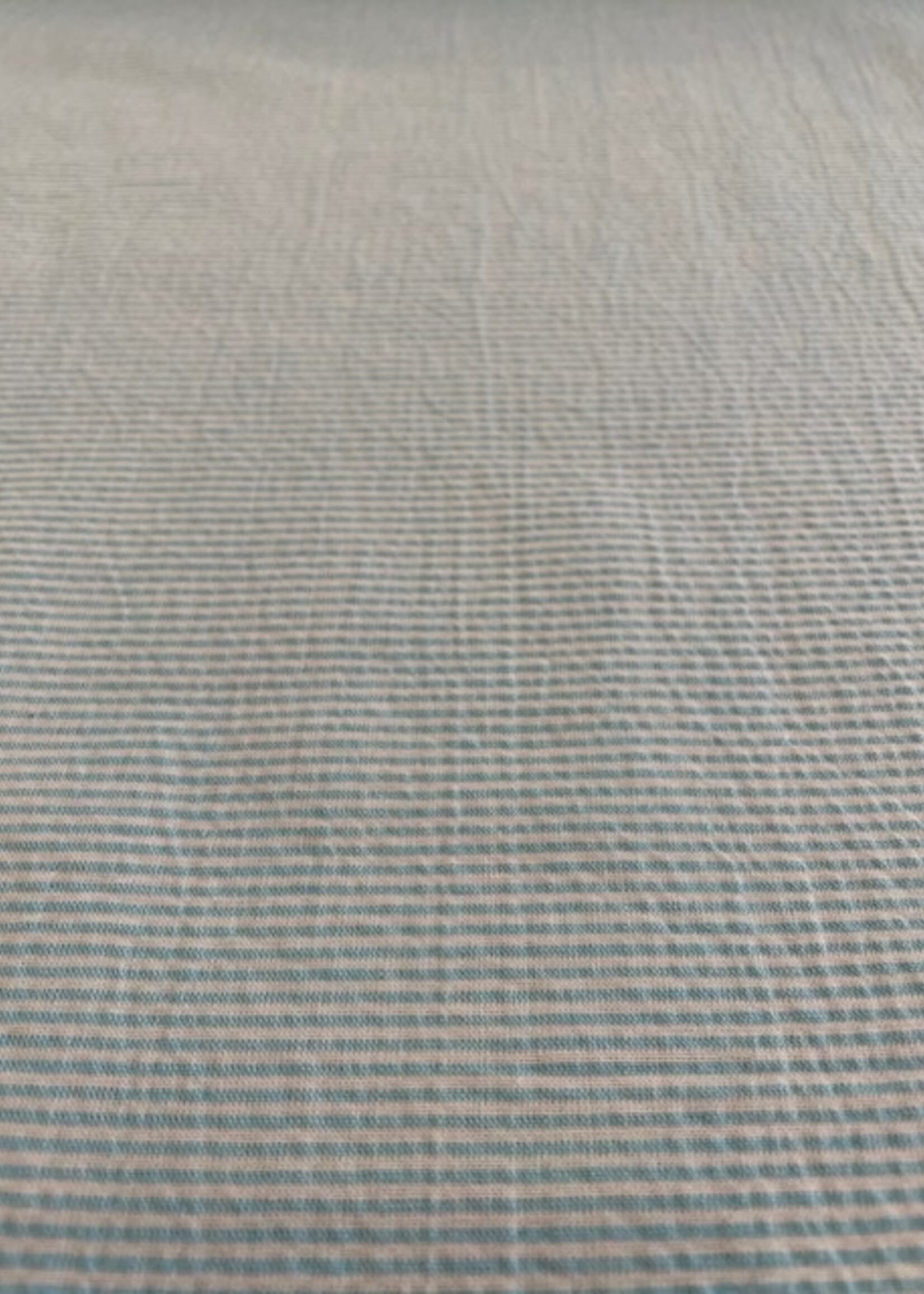° Stof Seersucker - Comme ça (deadstock) - Stripes Turquoise