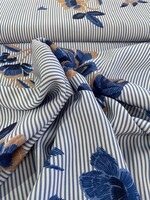 ° Soepelvallende Stof - Comme ça (deadstock) - Stripes & Flowers