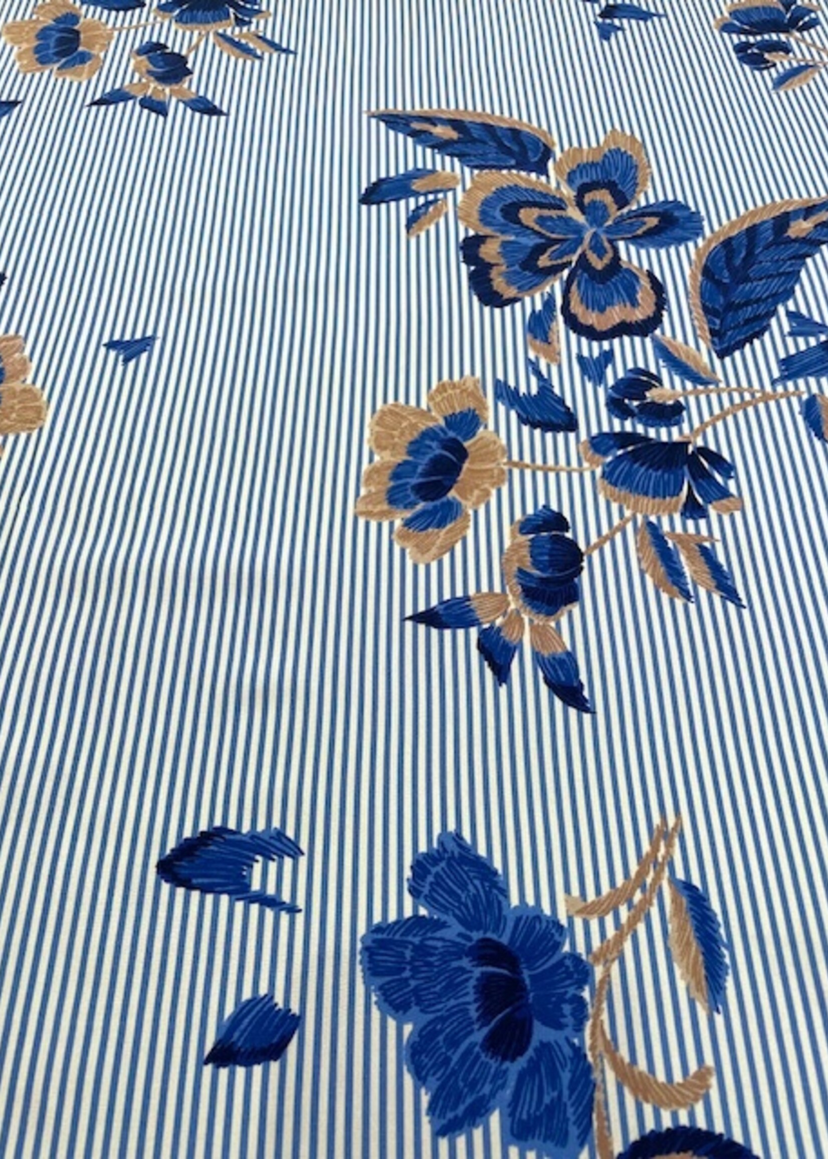 ° Soepelvallende Stof - Comme ça (deadstock) - Stripes & Flowers