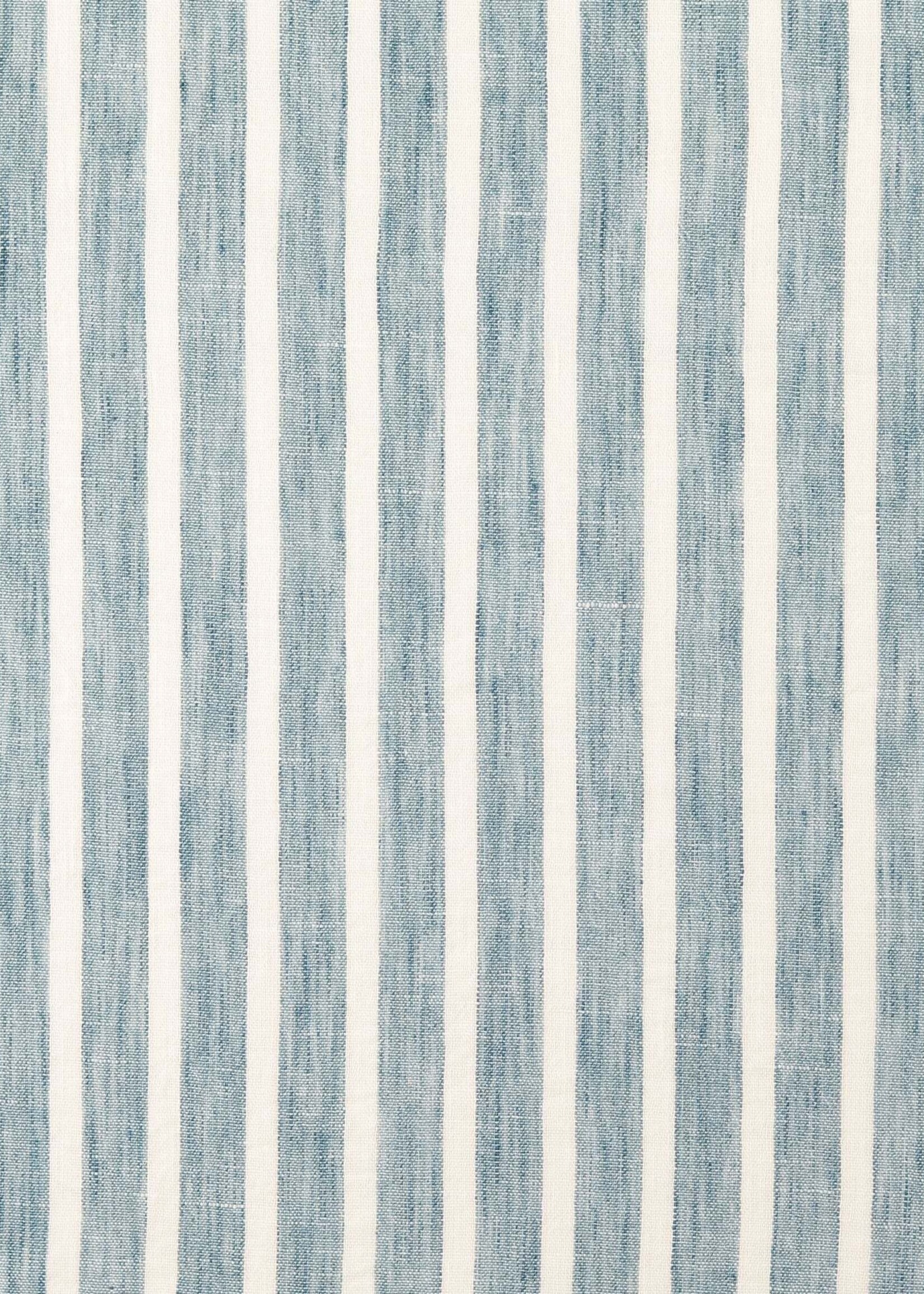 ° Soepelvallende Stof Linnenlook - Stripes - Petrol