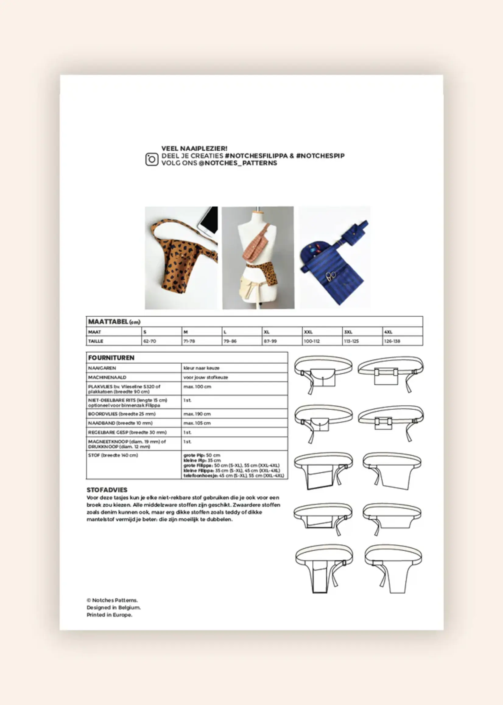 Notches ° Naaipatroon - NOTCHES - Filippa