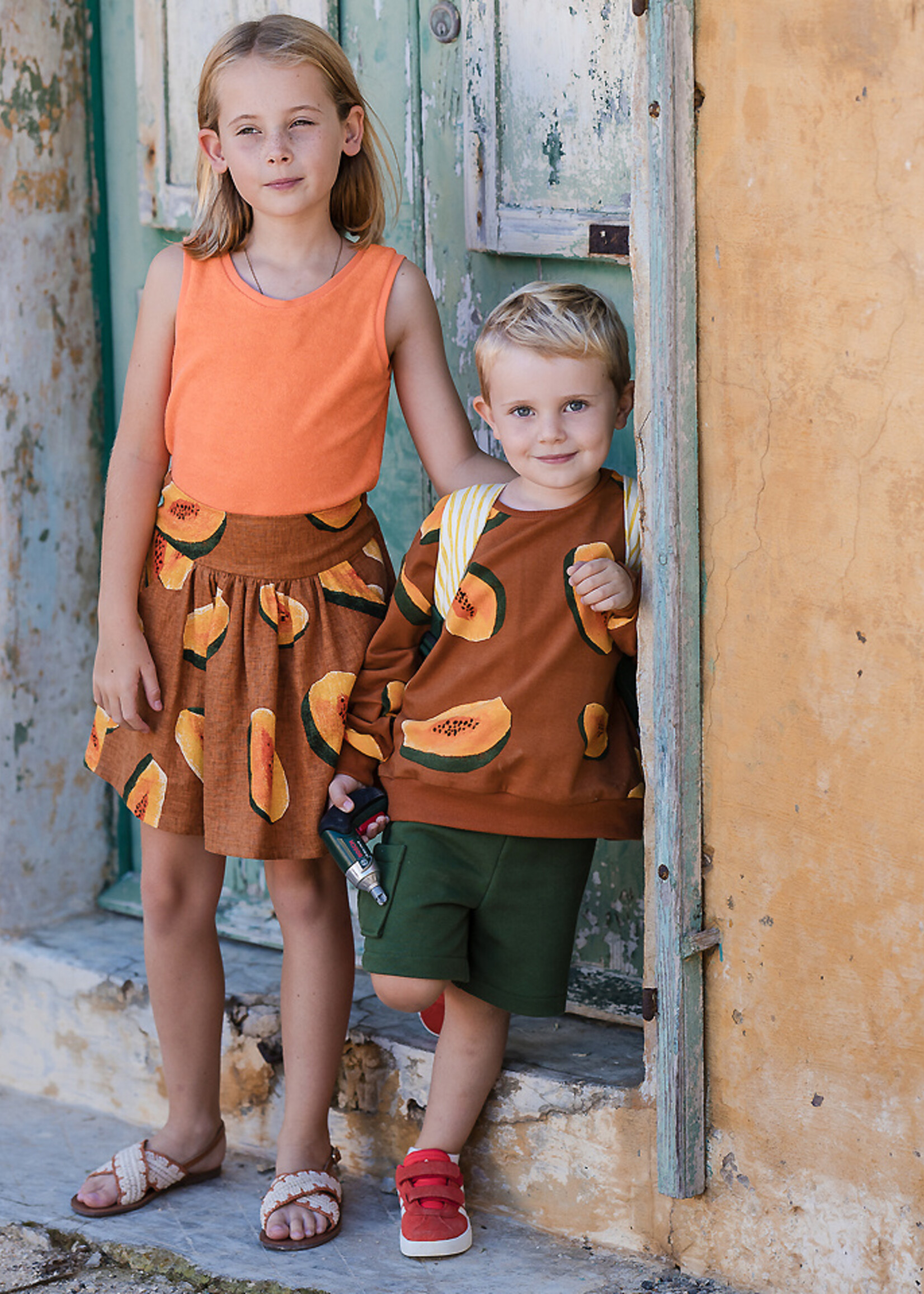 See You at Six ° Stof French Terry - See You at Six - Papaya