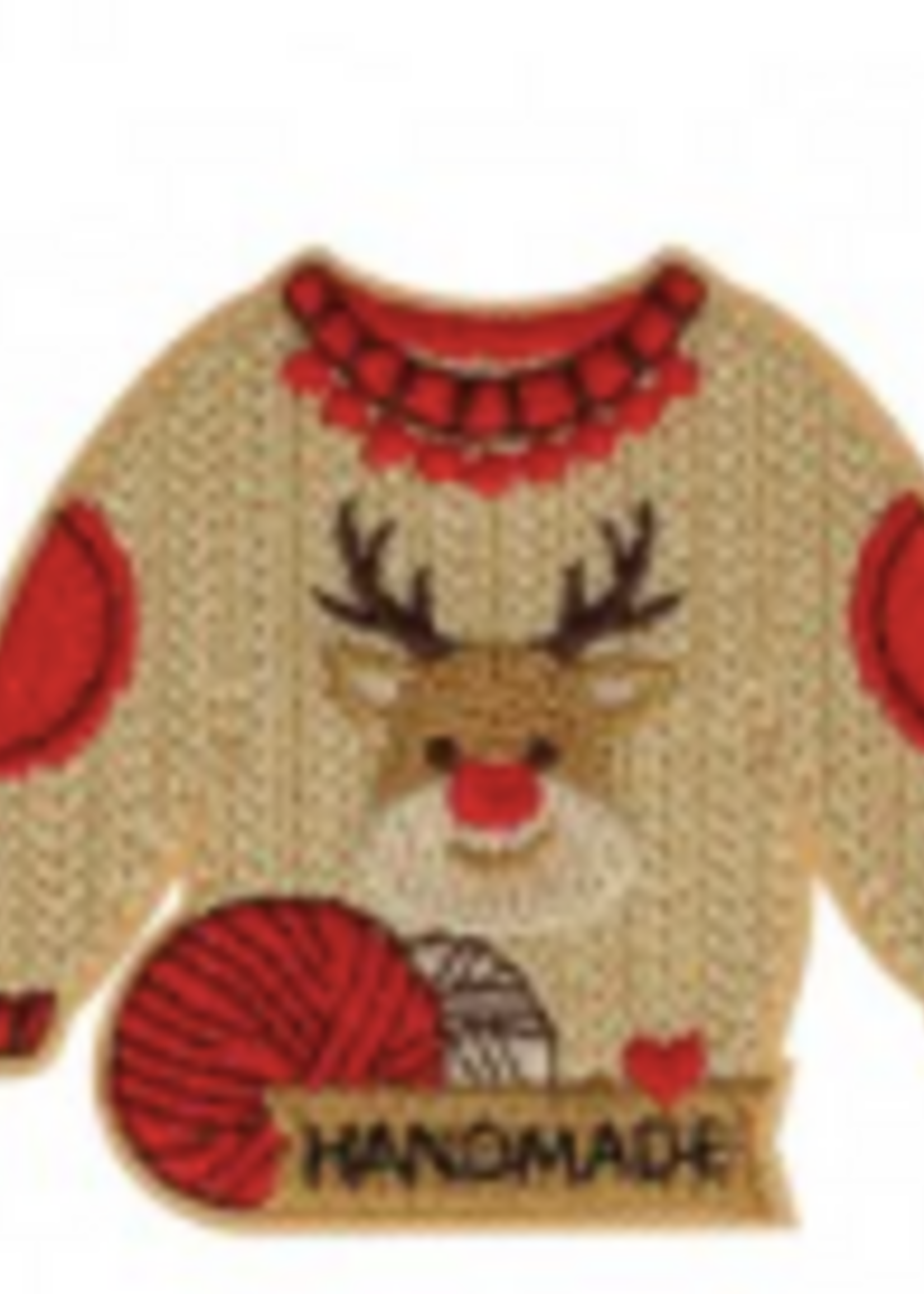 ° Strijkapplicatie - Kerstpull Beige