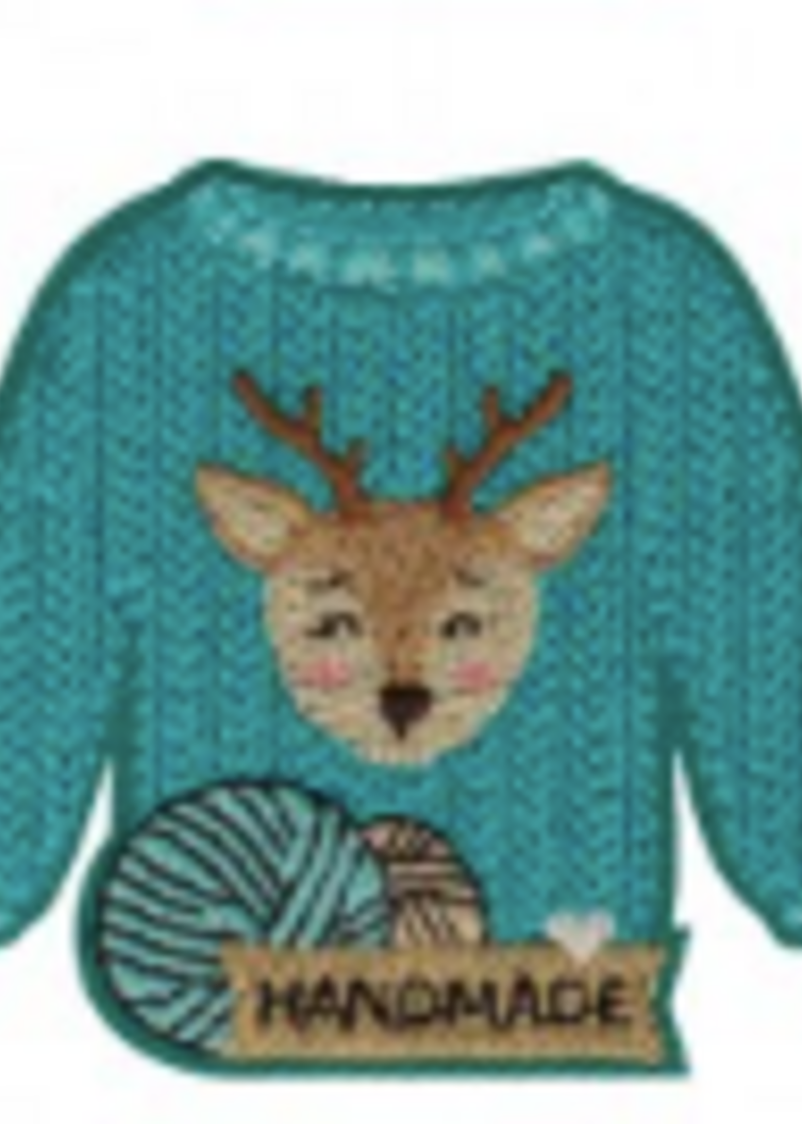 ° Strijkapplicatie - Kerstpull Groen