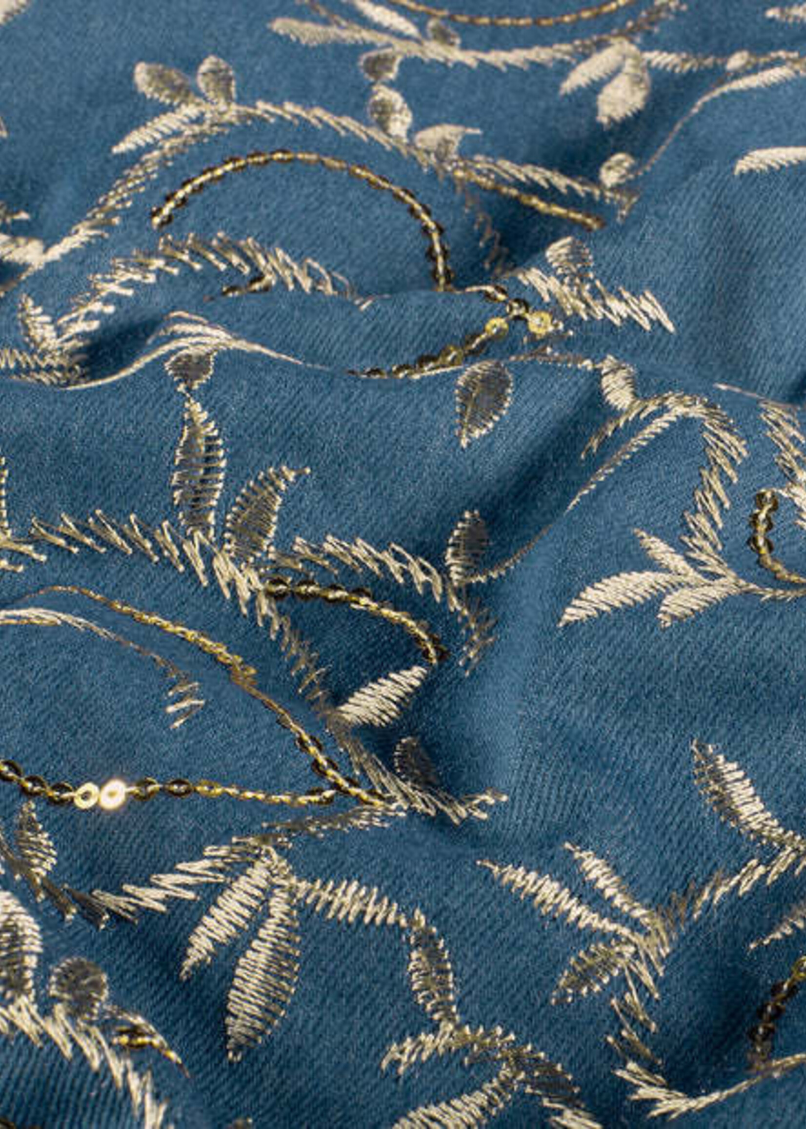 Stof Jeans - Embroidery Gold