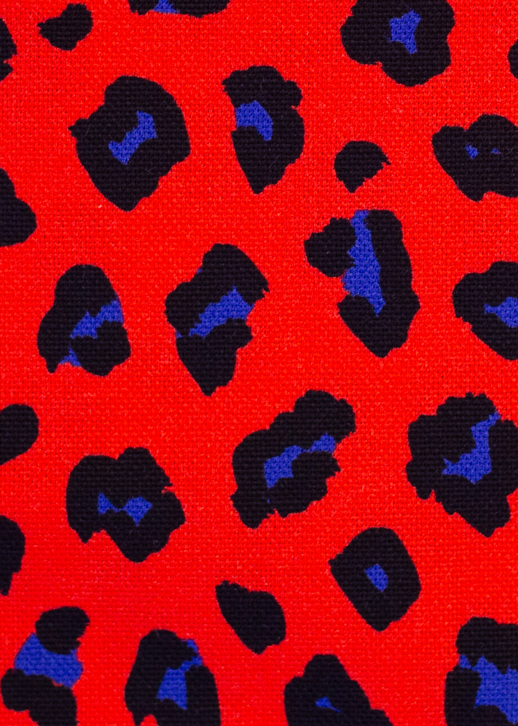 ° Stof Canvas - Leopard - Rood