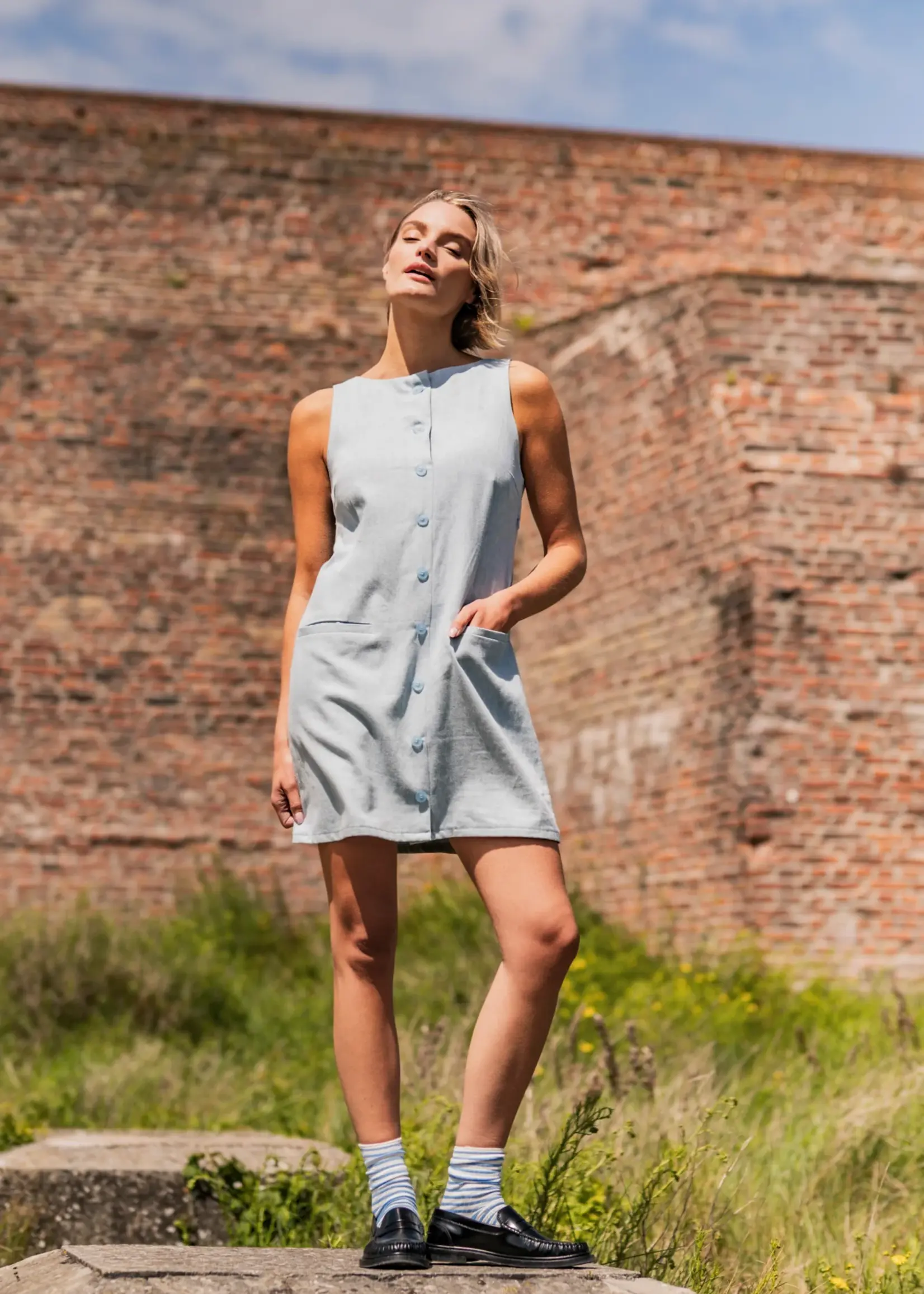 Fibre Mood ° Stof Washed Denim - Fibre Mood - FRANKIE