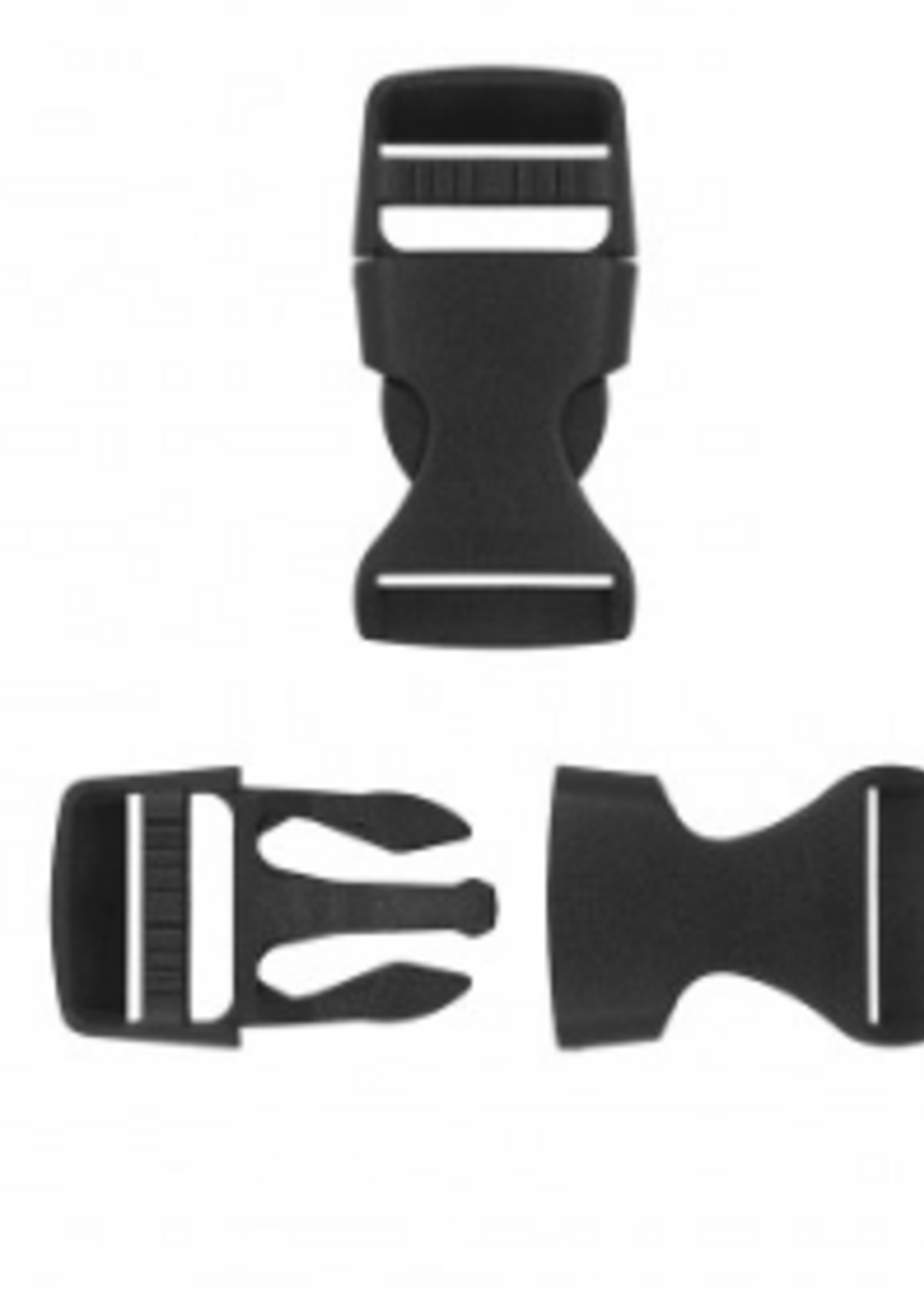 ° Sluiting - 25mm - Zwart (per 2)