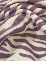 ° Stof Terry Crepe - Zebra - Lila