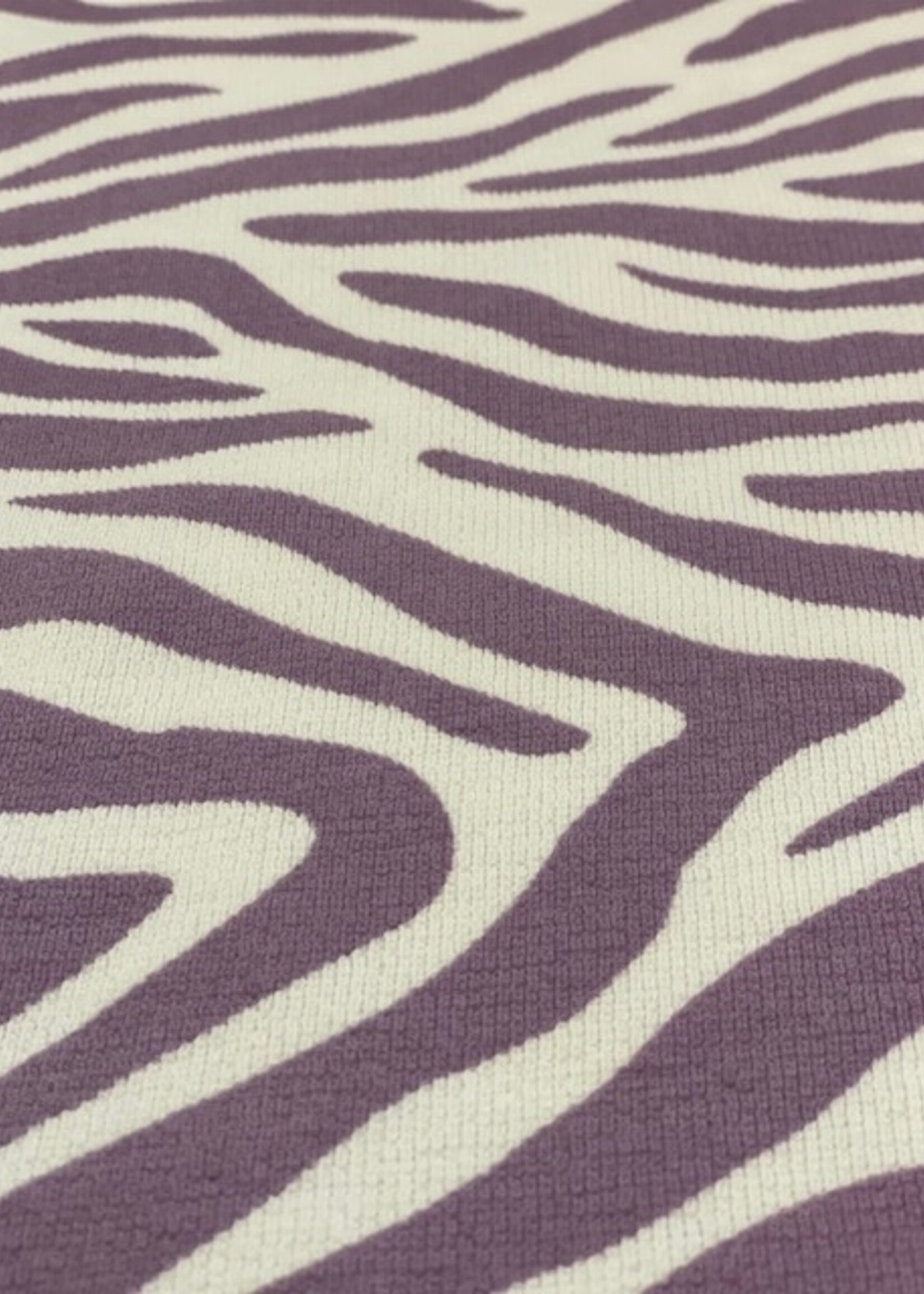 ° Stof Terry Crepe - Zebra - Lila