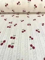 ° Stof Ajour Tricot - Pointelle - Cherry