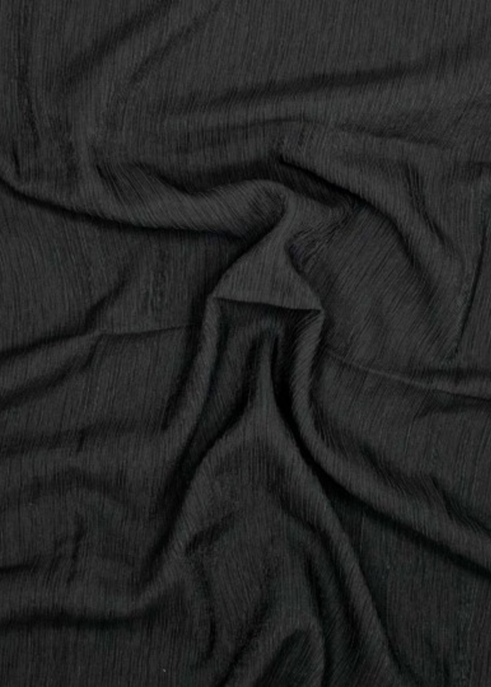 ° Soepelvallende Stof - Tencel Wol Blend - Zwart