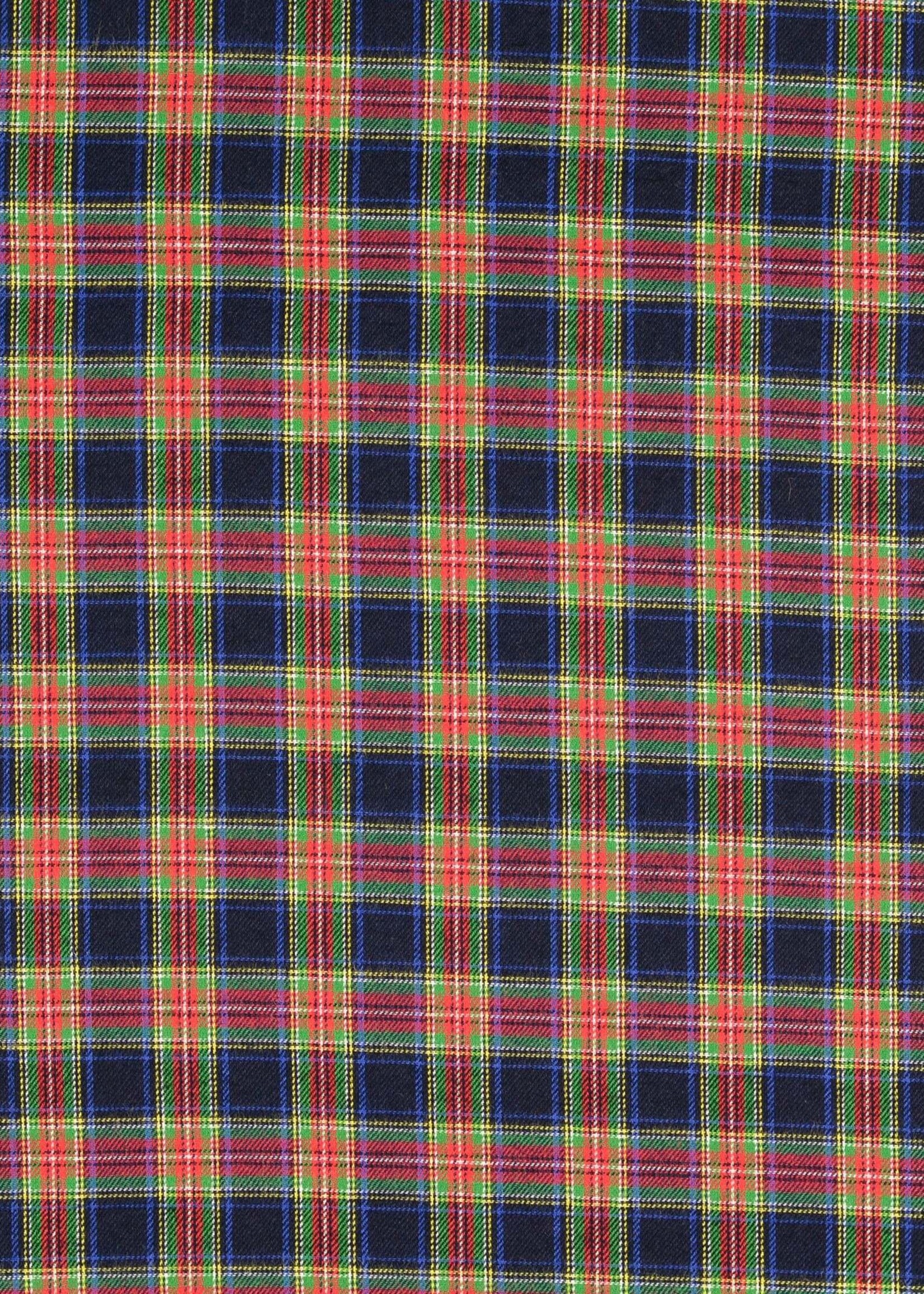 ° Stof Flanel - Checks - Blauw & Groen