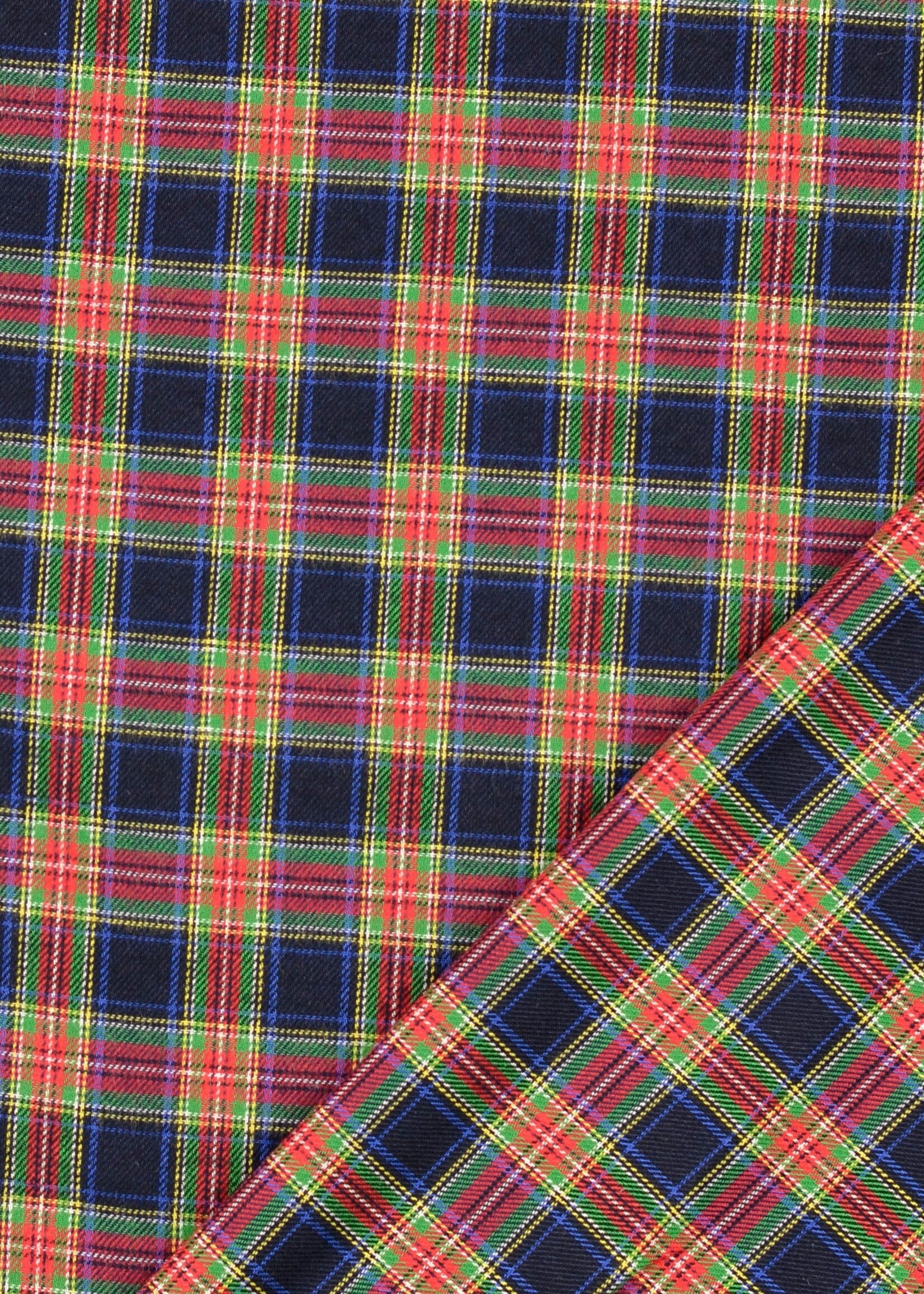 ° Stof Flanel - Checks - Blauw & Groen