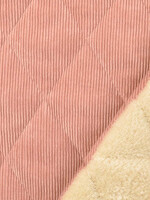 ° Stof Corduroy / Fur - Double Face - Oud Roze