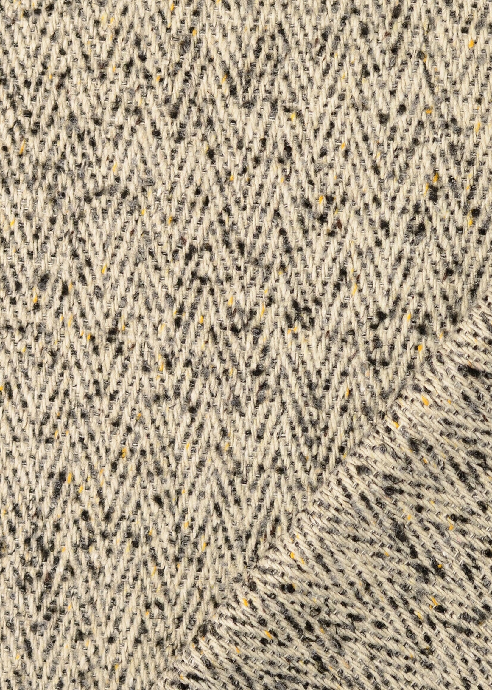 ° Stof Herringbone - Visgraat - Zwart