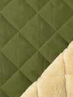 ° Stof Waterafstotende Stepper met Fur - Double Face - Kaki