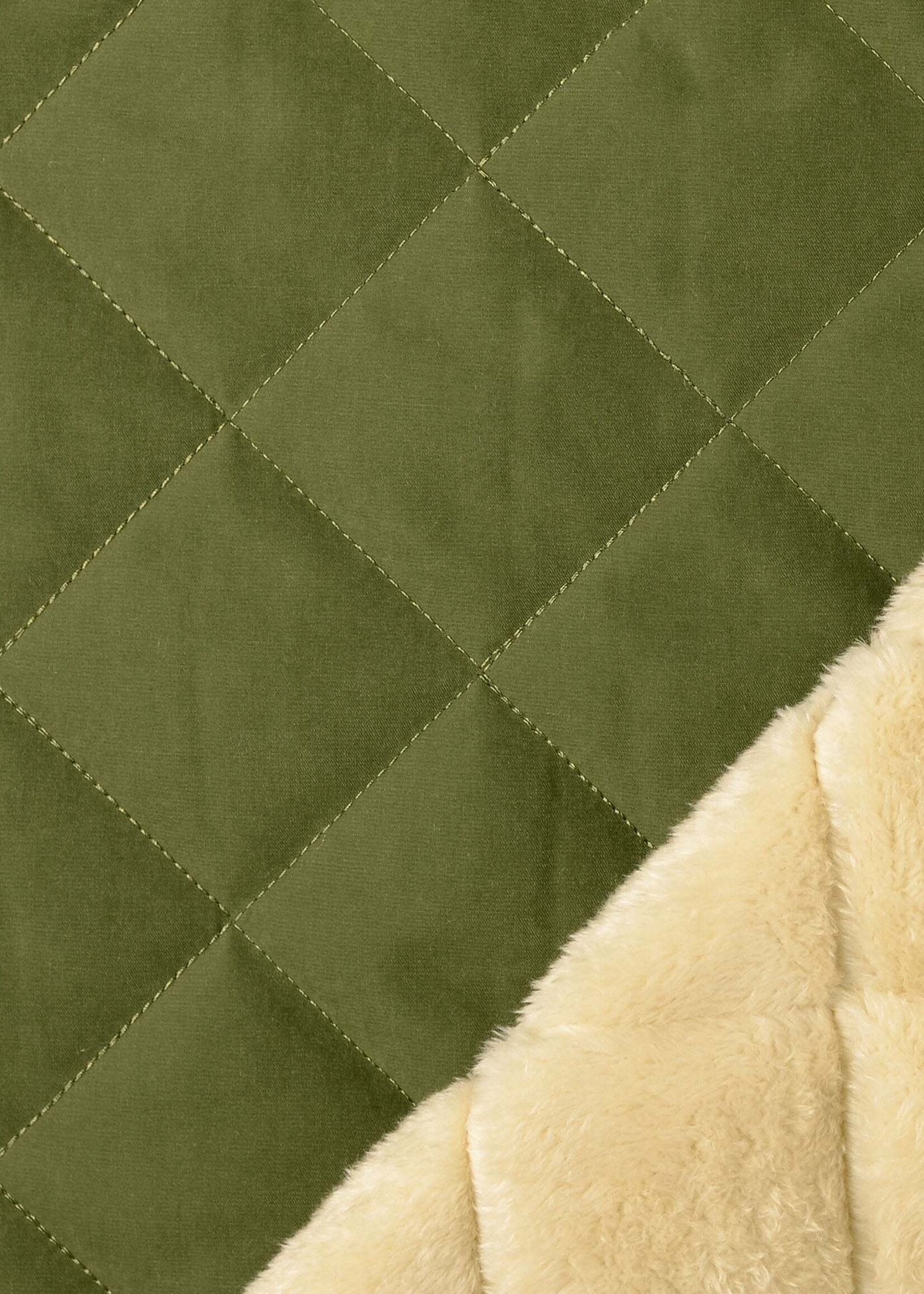 ° Stof Waterafstotende Stepper met Fur - Double Face - Kaki