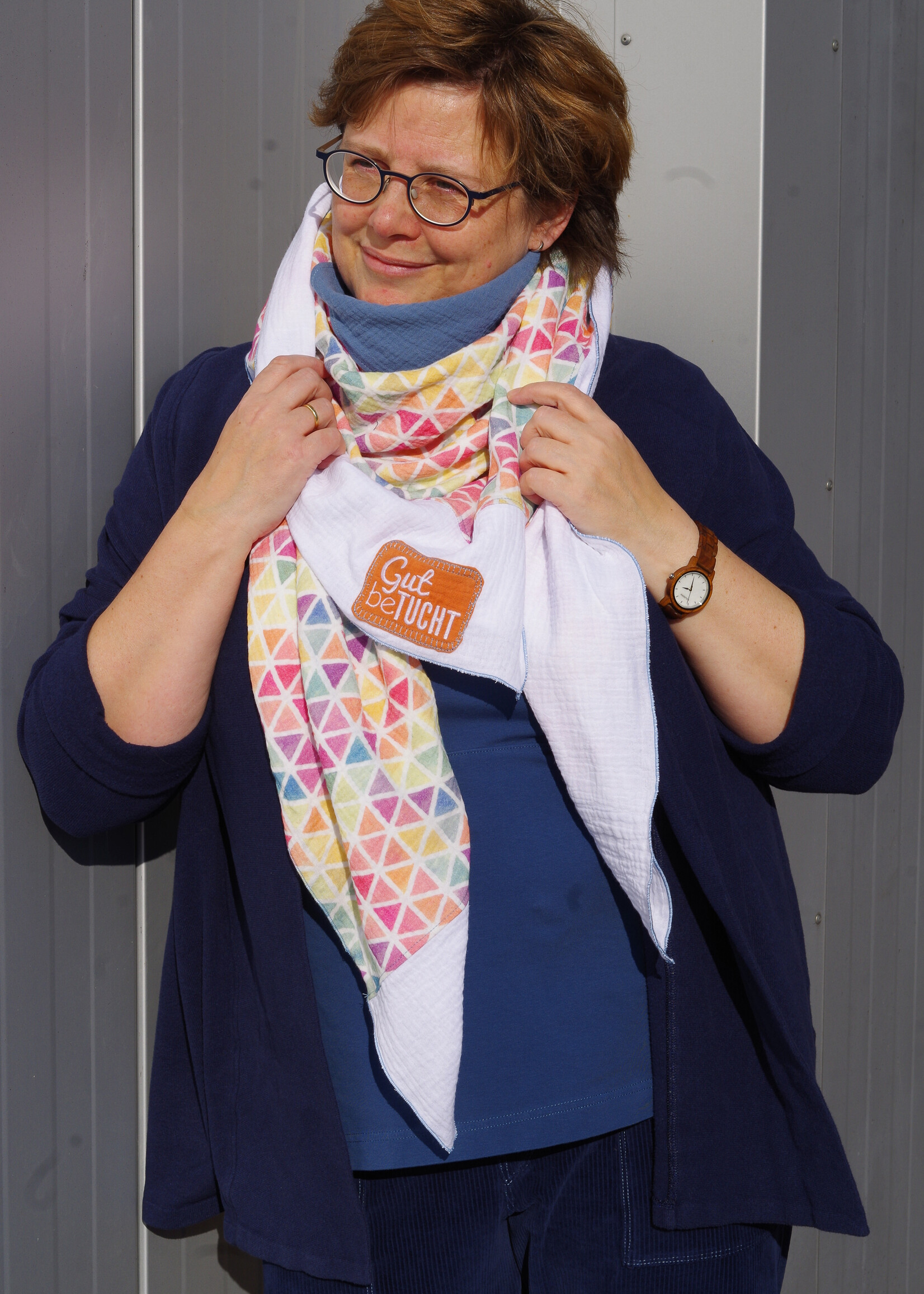 ° Stof Stretch Ribvelours / Corduroy (tricot) - Navy Blauw