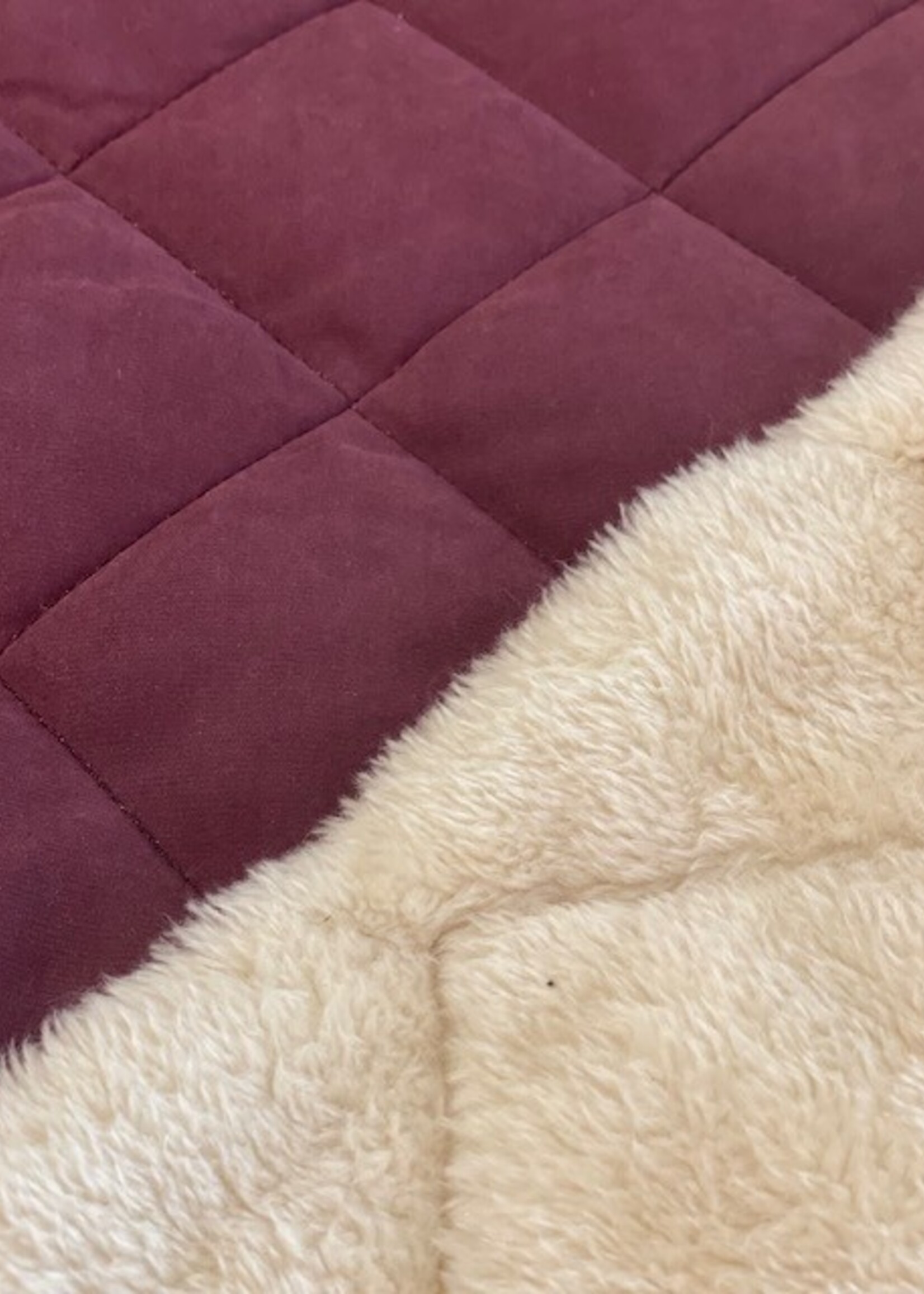 ° Stof Waterafstotende Stepper met Fur - Double Face - Bordeaux