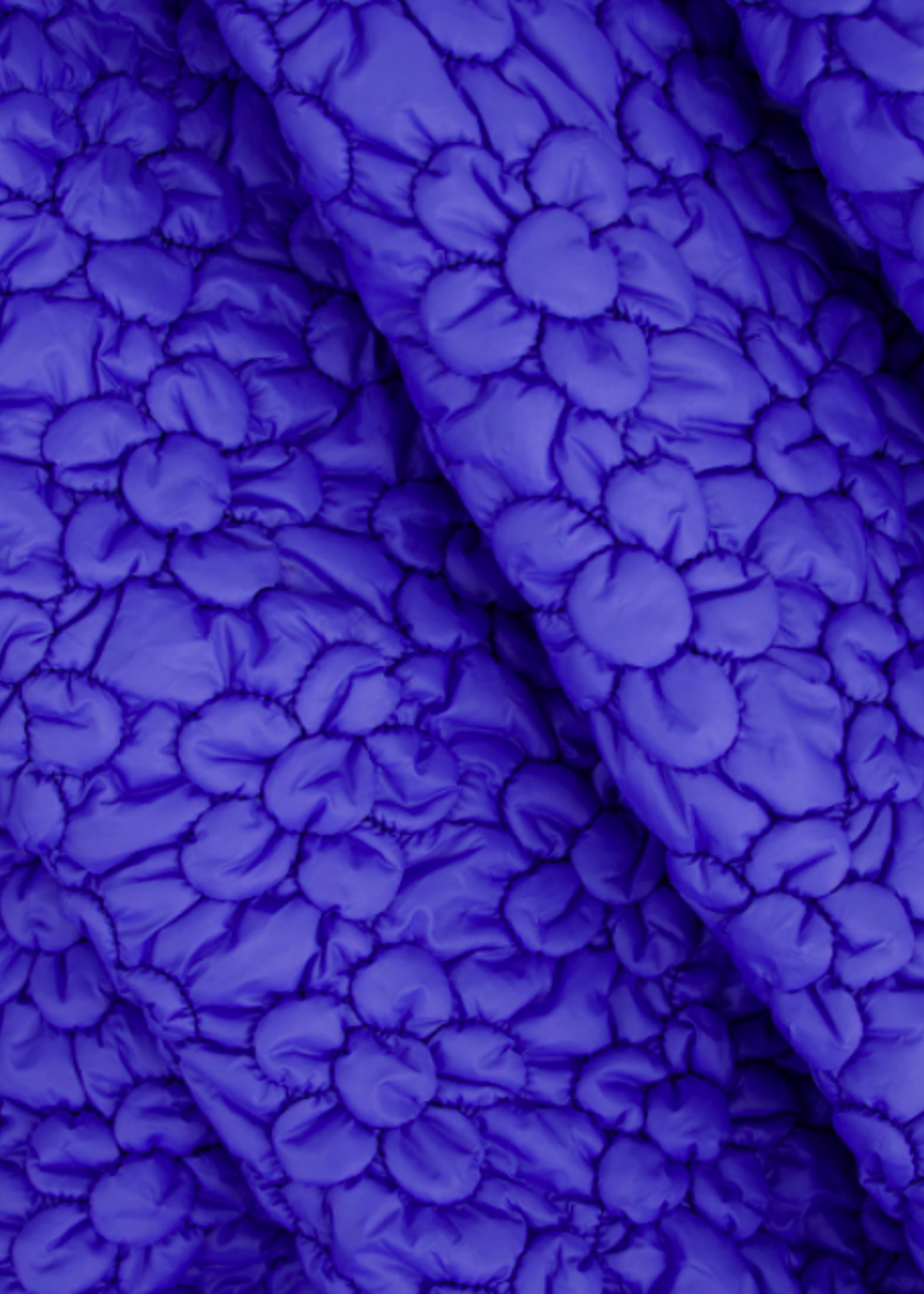 Katia ° Stof Gewatteerde Nylon - Bloemen - Blauw