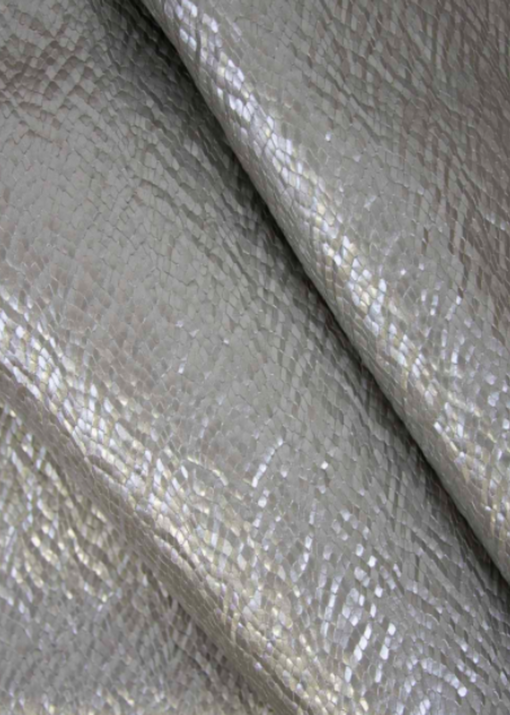 Katia ° Stof Kunstleder - KATIA Fabrics - Snake - Zilver