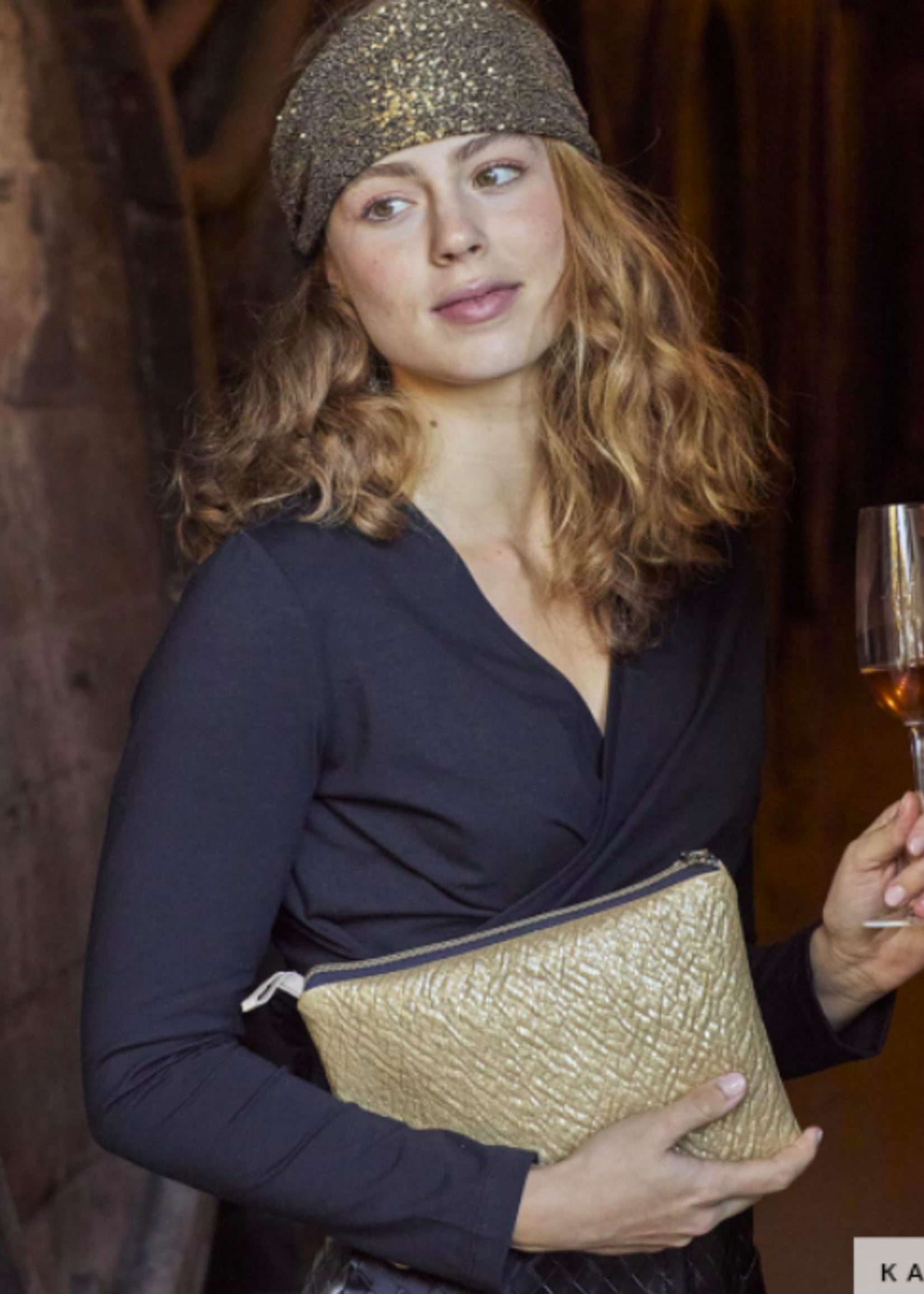 Katia ° Stof Kunstleder - KATIA Fabrics - Snake - Goud