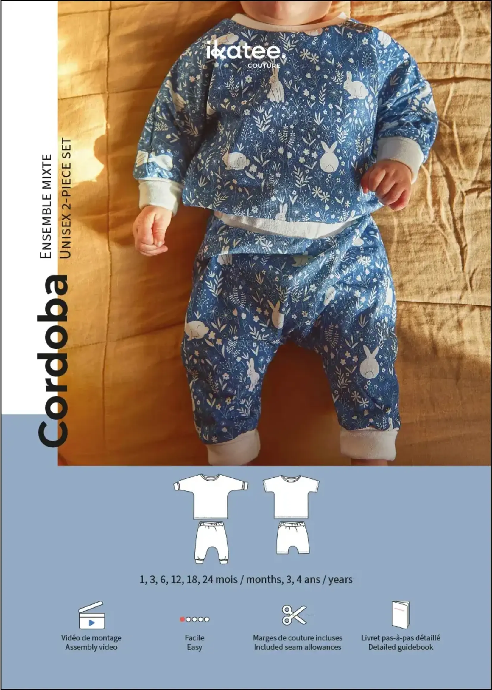 Ikatee ° Naaipatroon - Ikatee - Cordoba (set voor baby's/peuters)