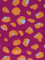 ° Stof Teddy - Leopard - Fuchsia