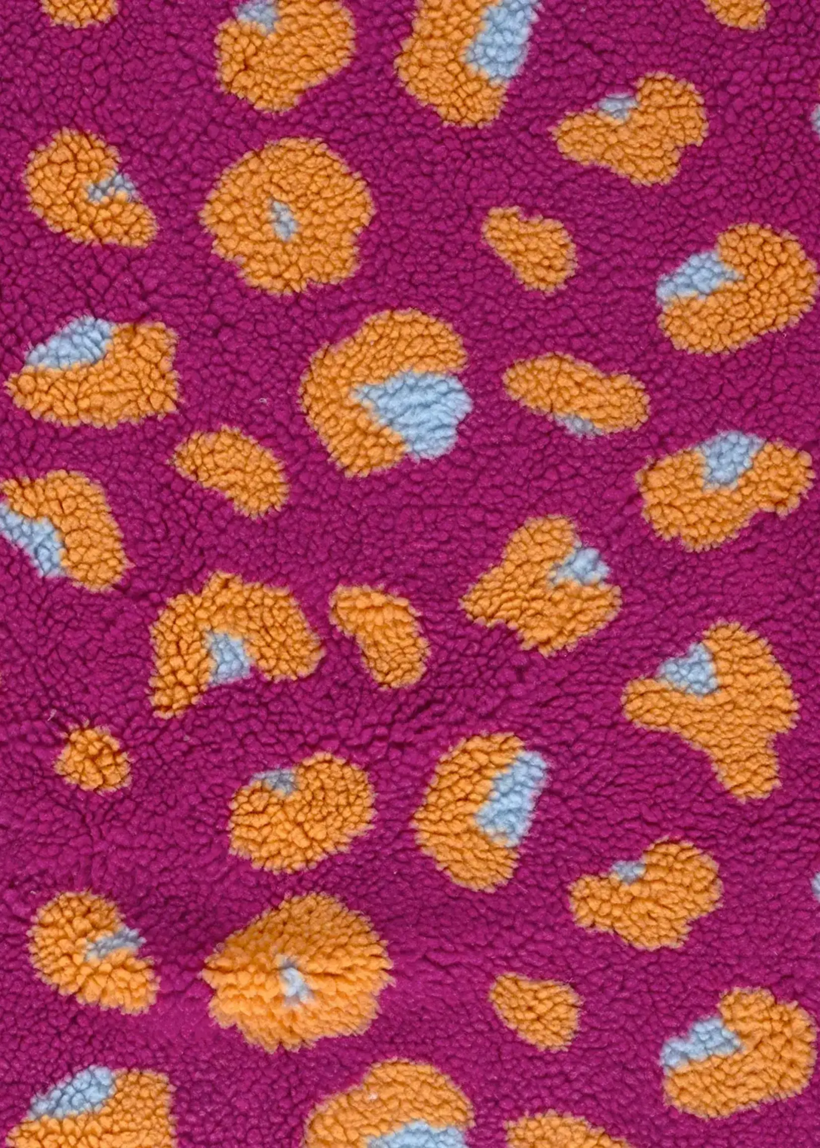 ° Stof Teddy - Leopard - Fuchsia