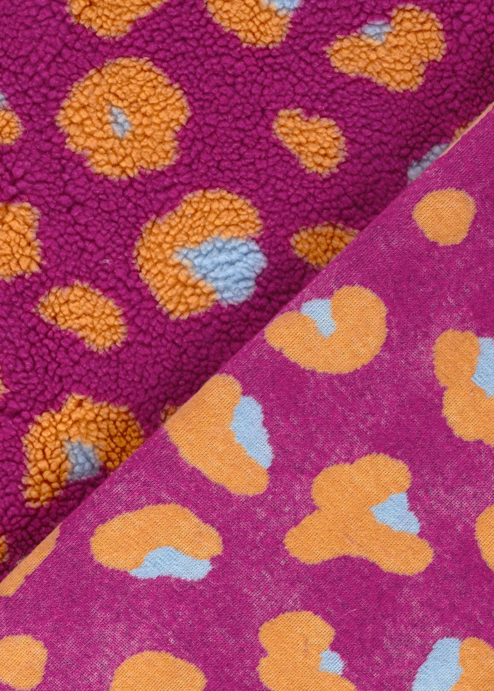 ° Stof Teddy - Leopard - Fuchsia