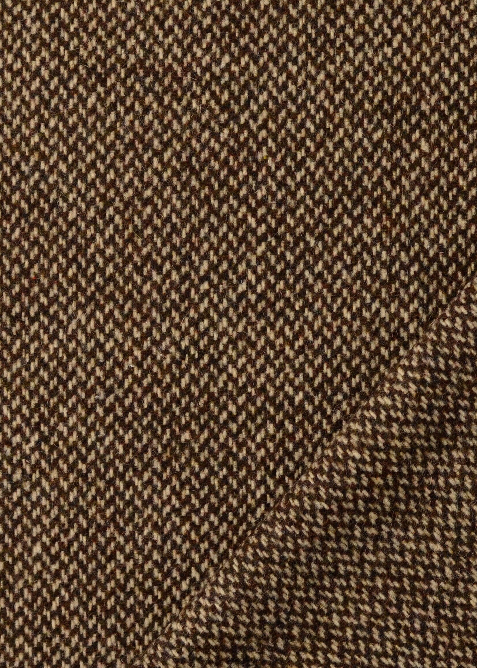 ° Stof Wol Blend - Visgraat - Bruin