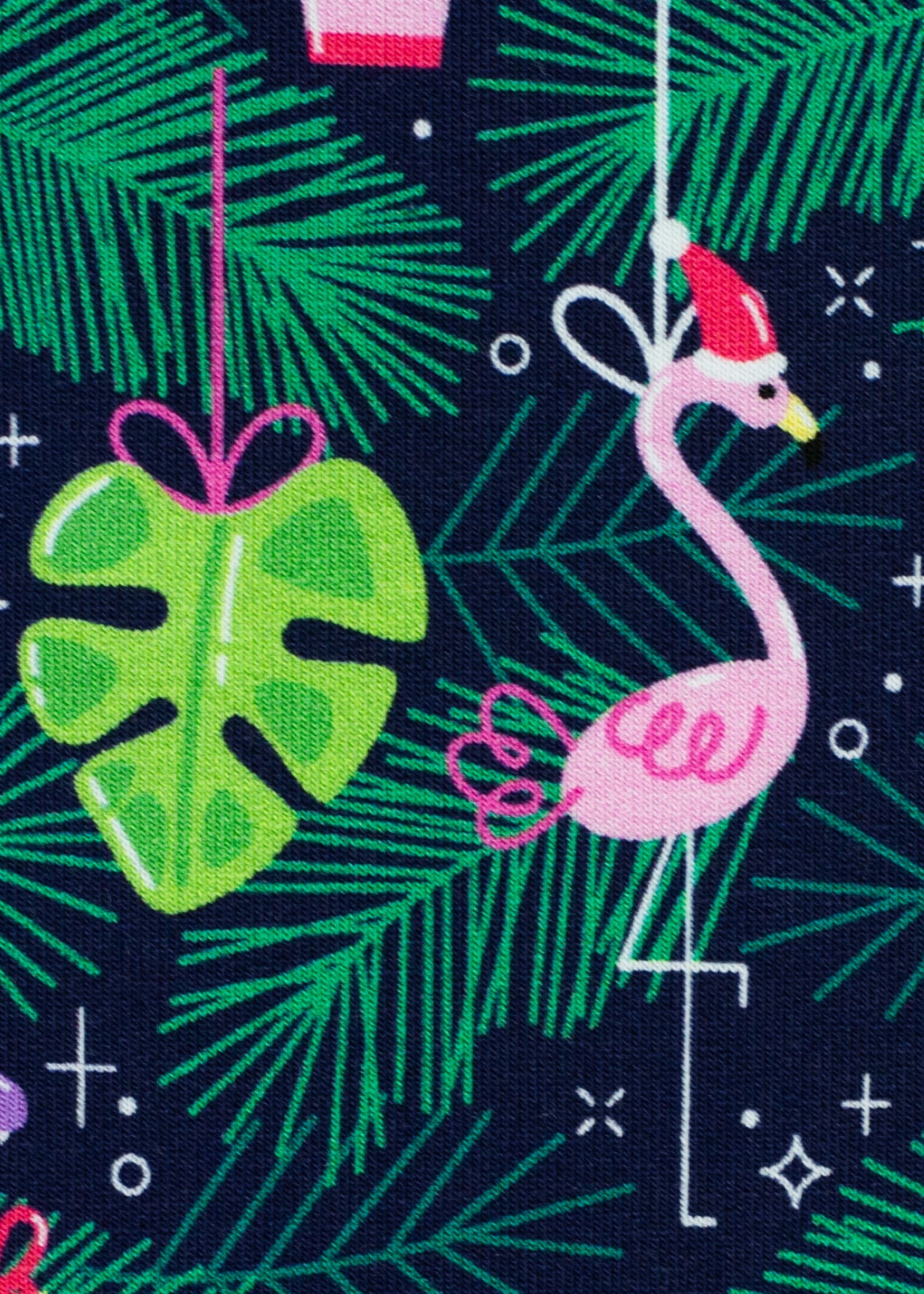 ° Stof Sweater - Christmas - Holly - Flamingo