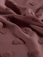 ° Stof Tricot met Spons - Hartjes - Mauve