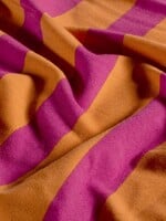 ° Stof French Terry - Stripes - Orange & Pink