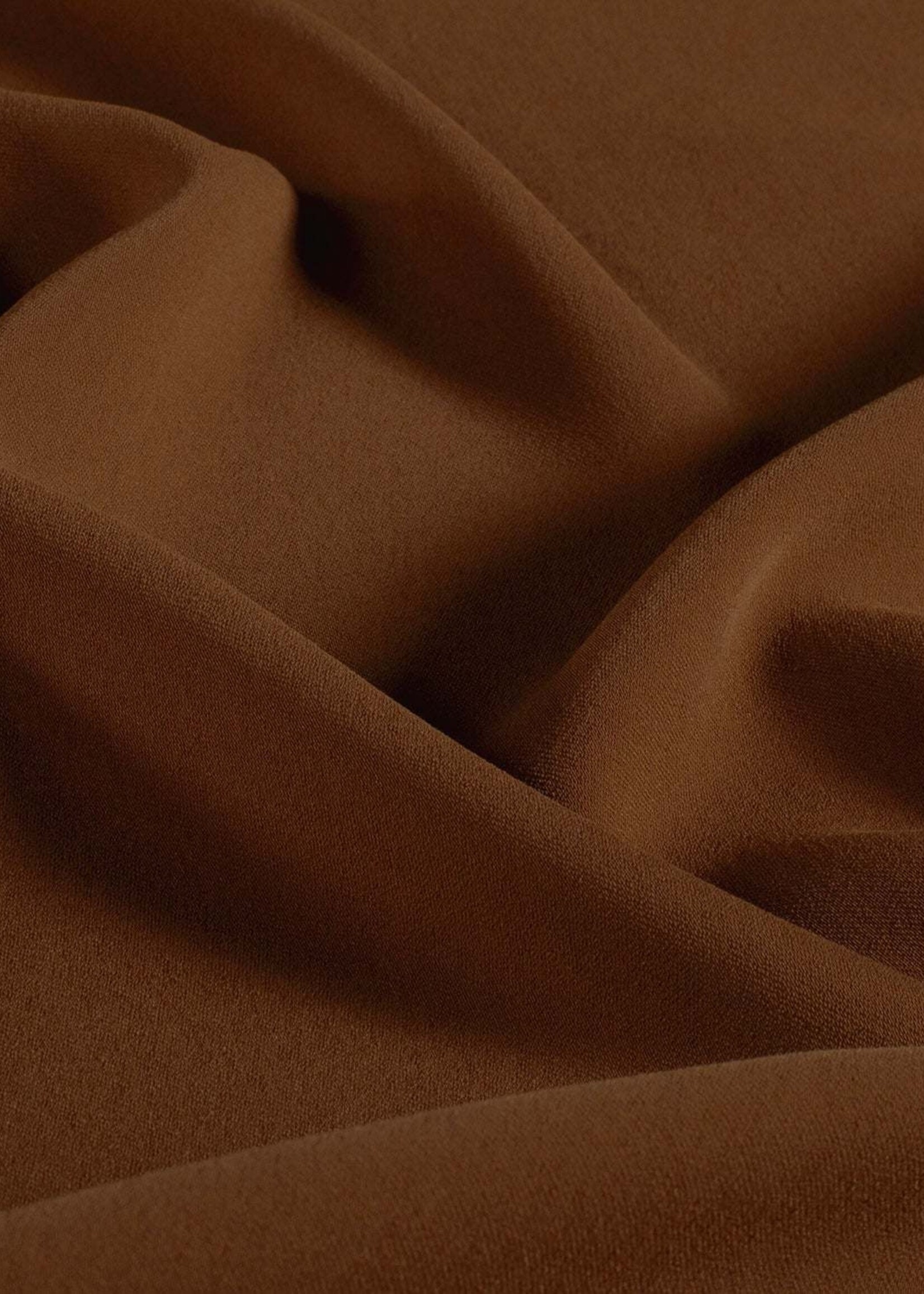 ° Soepelvallende Stof - Crepe - Bruin