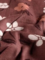 ° Stof Flanel - Bloemen - Marsala