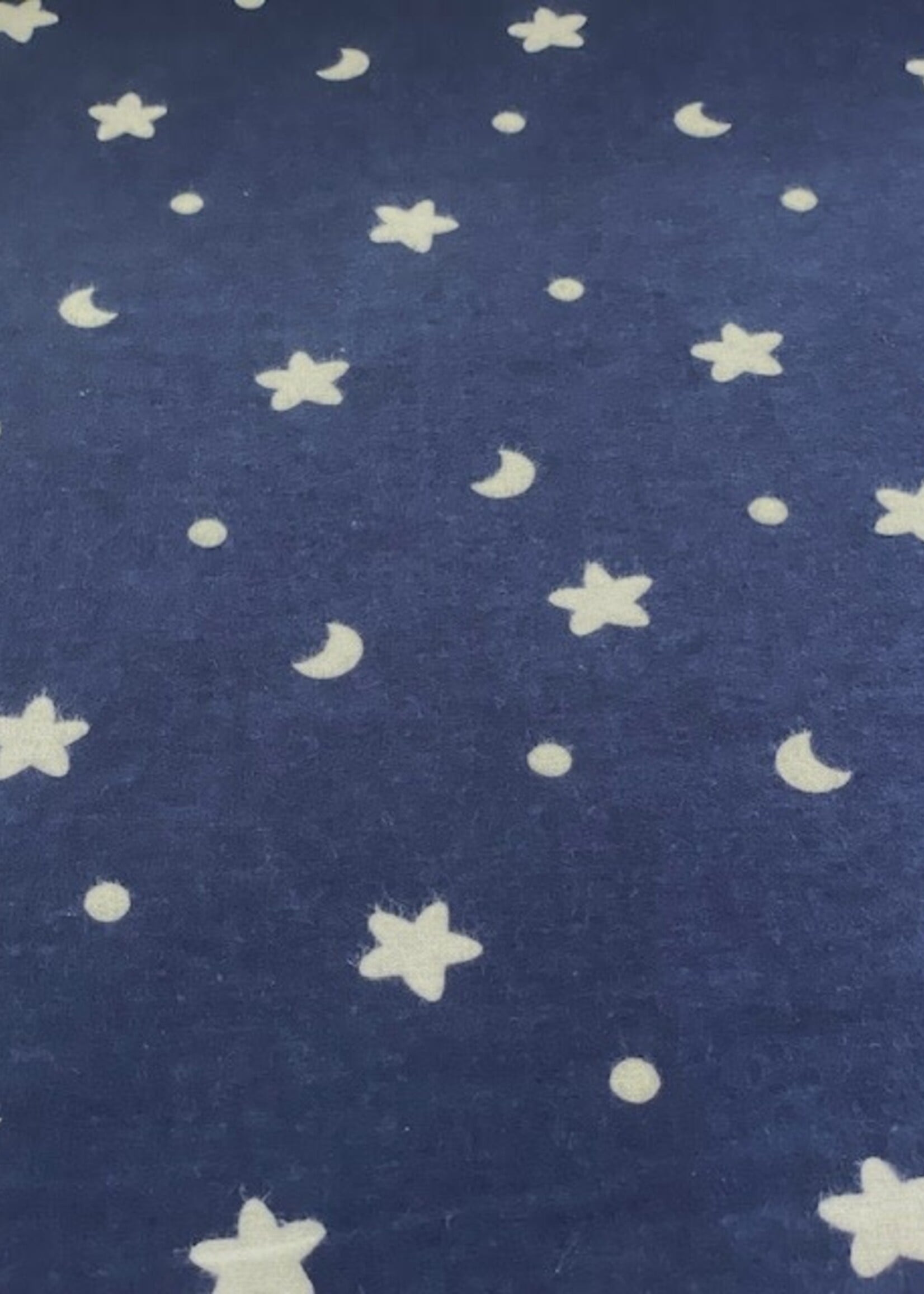 ° Stof Flanel - Bloemen - Good Night