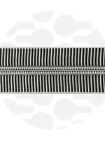 Zipper Zoo ° Spiraalrits - Zipper Zoo - 1 meter - Striped  Black/Zilver Piano