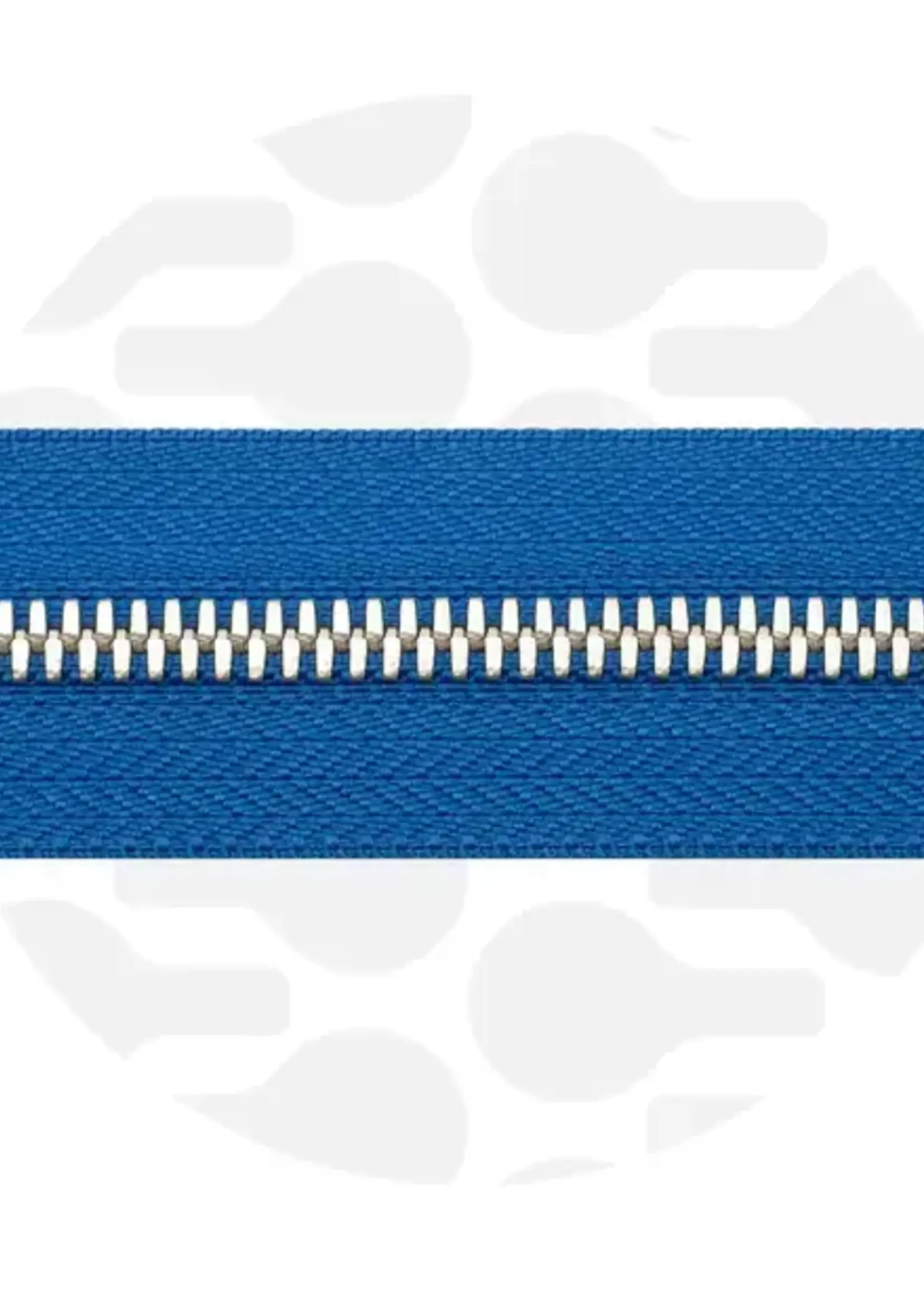 Zipper Zoo ° Spiraalrits - Zipper Zoo - 1 meter - Koningsblauw / Zilver