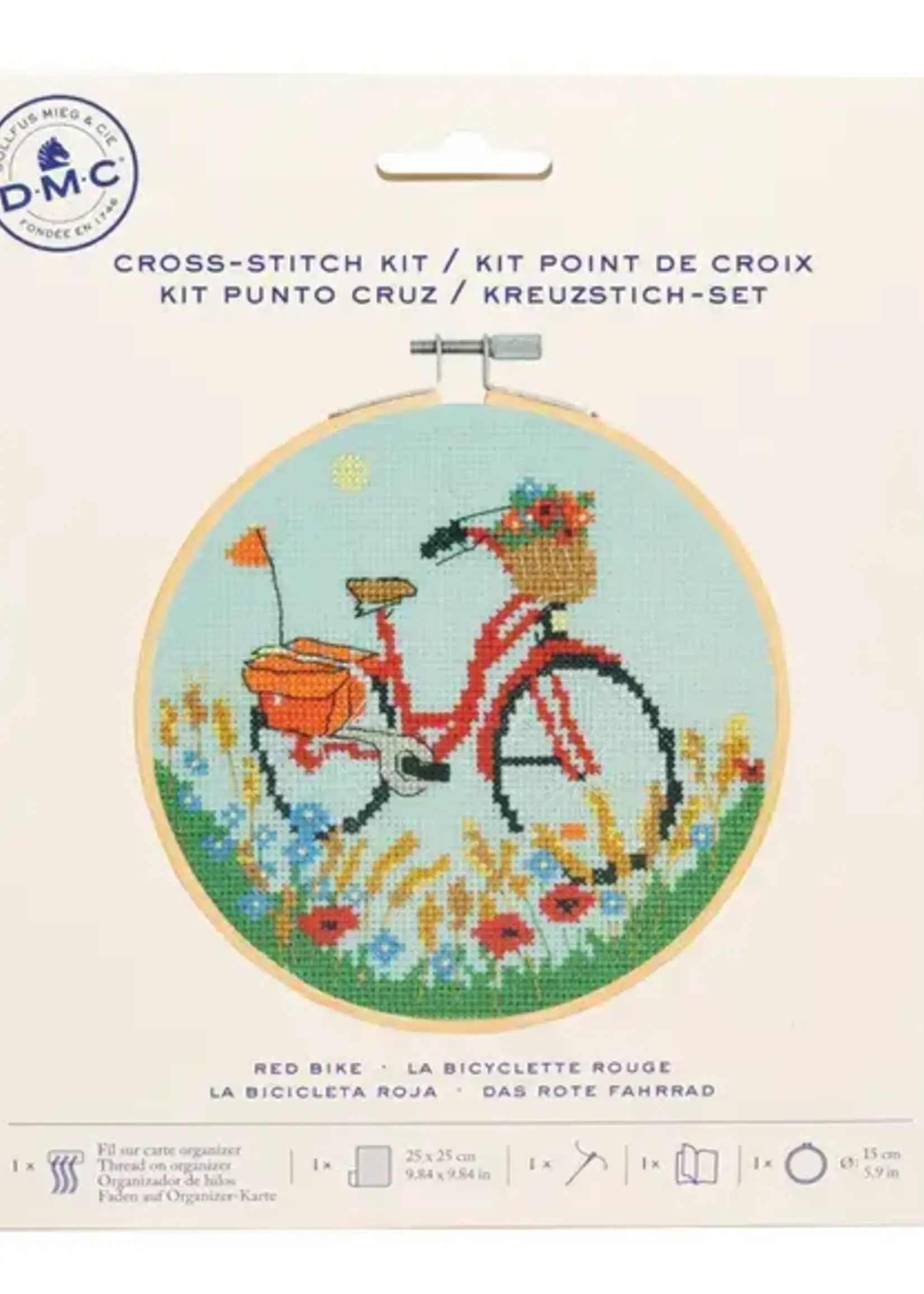 dmc ° DMC Kruissteekkit - Rode Fiets (15 cm)