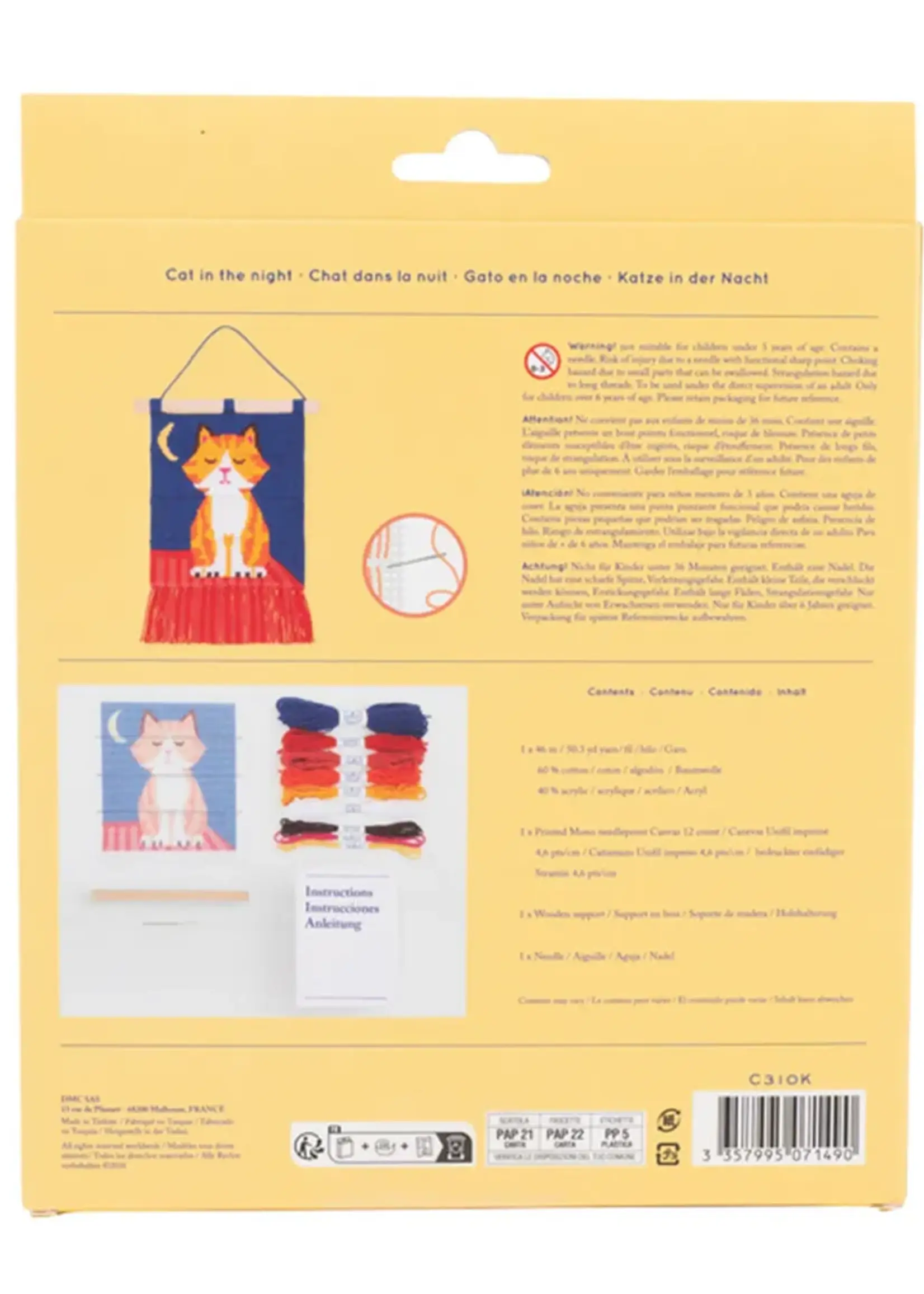 dmc ° DMC Kids Kit Tapestry Kit Wandhanger - Poes (18x24,5 cm)