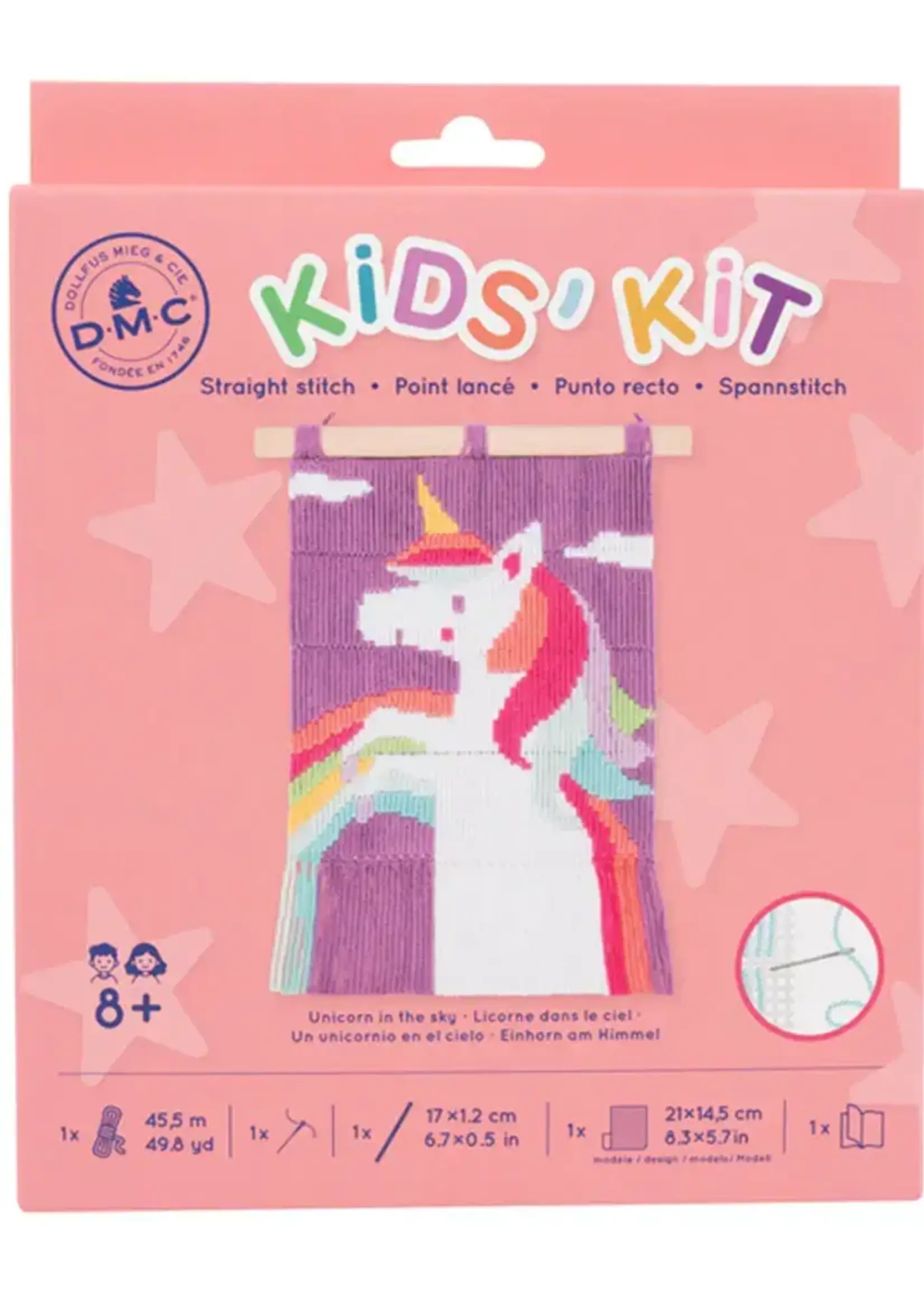 dmc ° DMC Kids Kit Tapestry Kit Wandhanger - Unicorn (18x24,5 cm)