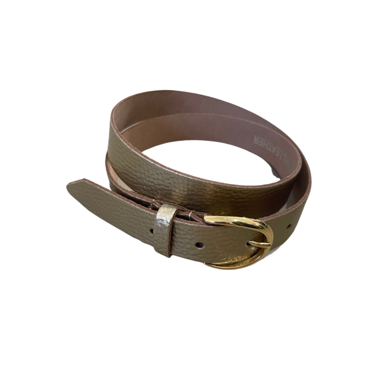 Elvy 30911 Metallic Bubble Belt Women Champagne