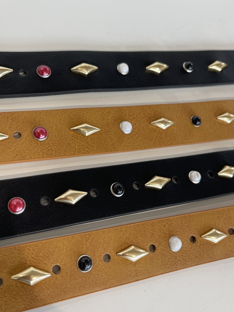 Elvy Strass Belt Women  Naturel